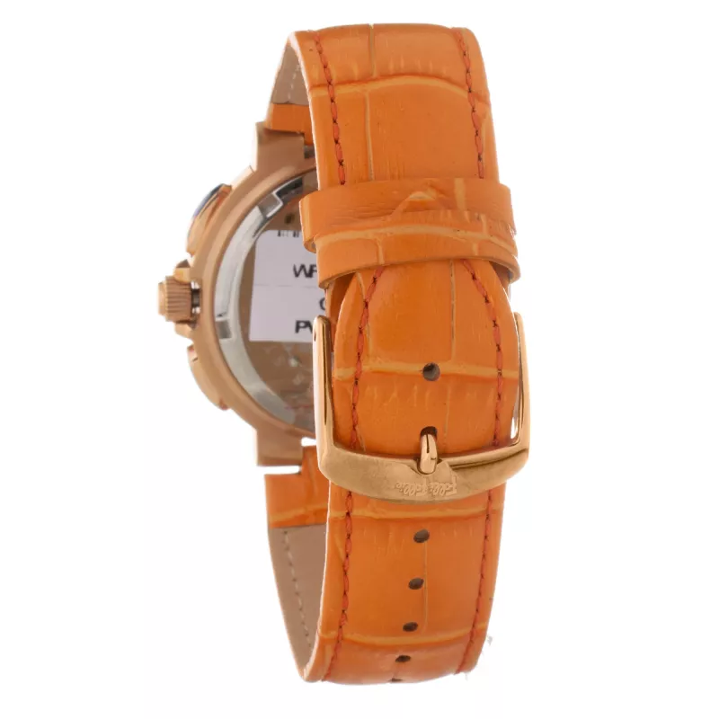 FOLLI FOLLIE Damenuhr WF13R002SEN 40mm Roségold Edelstahl Weißes Leder
