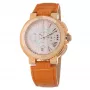 FOLLI FOLLIE Damenuhr WF13R002SEN 40mm Roségold Edelstahl Weißes Leder