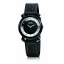 FOLLI FOLLIE Damenuhr WF15T013ZSK 28mm Roségold Edelstahlgehäuse Schwarzes Lederarmband Quarz Analog