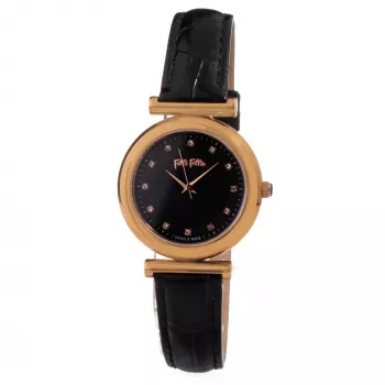 FOLLI FOLLIE Damenuhr WF16R022SSK 28mm Roségoldfarbenes Edelstahl- und Keramik-Quarz-Analog