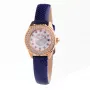Folli Follie Damenuhr WF1B006STA 36mm Edelstahl Quarz Analog Silbernes Zifferblatt Schwarzes Lederarmband
