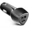 Forcell Carbon CC50-1A1C 38W Auto-Ladegerät USB-C PD 3.0 + USB-A QC 3.0 Schwarz