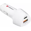 Forcell Carbon CC50-1A1C 38W USB-C PD + USB-A QC 3.0 Auto-Ladegerät - Weiß