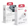Forcell Carbon CC50-1A1C 38W USB-C PD + USB-A QC 3.0 Auto-Ladegerät - Weiß