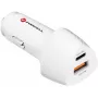 Forcell Carbon CC50-1A1C 38W USB-C PD + USB-A QC 3.0 Auto-Ladegerät - Weiß