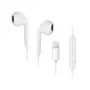 Forcell F-Audio HR-ME25 Lightning In-Ear-Kopfhörer mit Mikrofon und Fernbedienung, Weiß