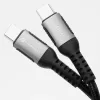 Forcell F-Energy Cafule USB-C auf USB-C Kabel 2 m 240 W PD 5A QC 4.0 Geflochten Schwarz