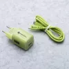 Forcell F-Energy GaN III VT-41 33 W GaN-Wandladegerät, 1x USB-C PD 3.0/PPS & 1x USB-A QC 4.0, Grün