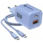 Forcell F-Energy GaN III VT-41 33W USB-C & USB-A Wandladegerät, PD 3.0, QC 4.0, Blau