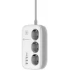 Forcell F-Energy VT-PS03 Smart Power Strip, 3x Schuko-Steckdosen, USB-C PD 30W, 3x USB-A QC 3.0, Wi-Fi, Tuya App-Steuerung, 2500W/10A