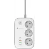 Forcell F-Energy VT-PS03 Smart Power Strip, 3x Schuko-Steckdosen, USB-C PD 30W, 3x USB-A QC 3.0, Wi-Fi, Tuya App-Steuerung, 2500W/10A