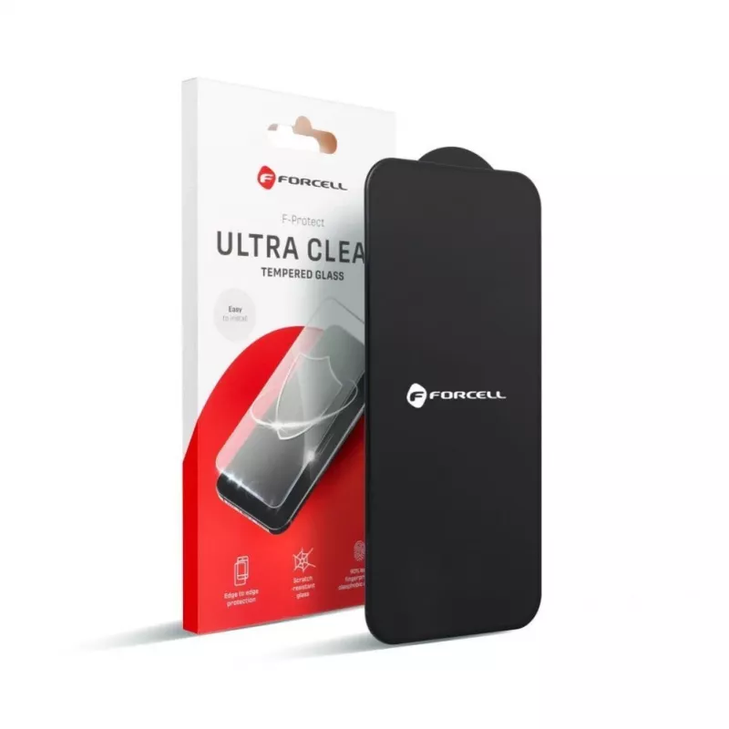 Forcell Ultra Clear Glass Panzerglas Displayschutzfolie für Samsung Galaxy S22 / S23 - Schwarz