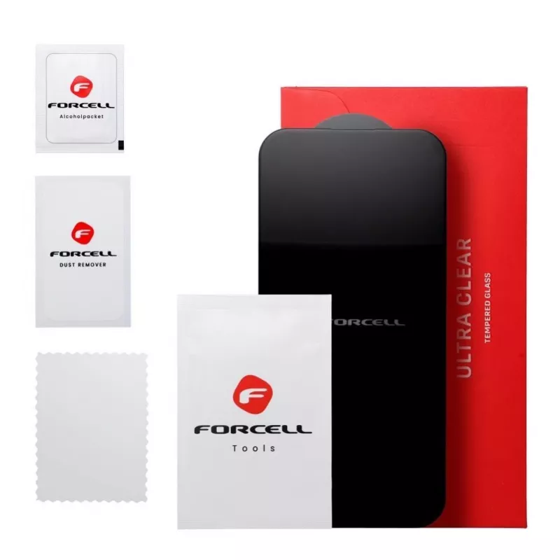 Forcell Ultra Clear Glass Panzerglas Displayschutzfolie für Samsung Galaxy S22 / S23 - Schwarz