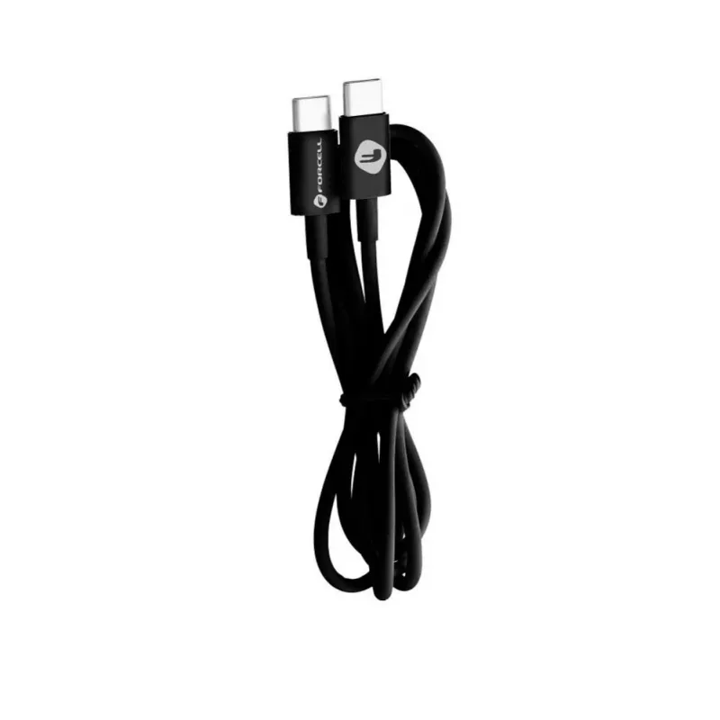 Forcell USB-C auf USB-C Kabel F-Energy QC PD Tube 1m C293 Schwarz