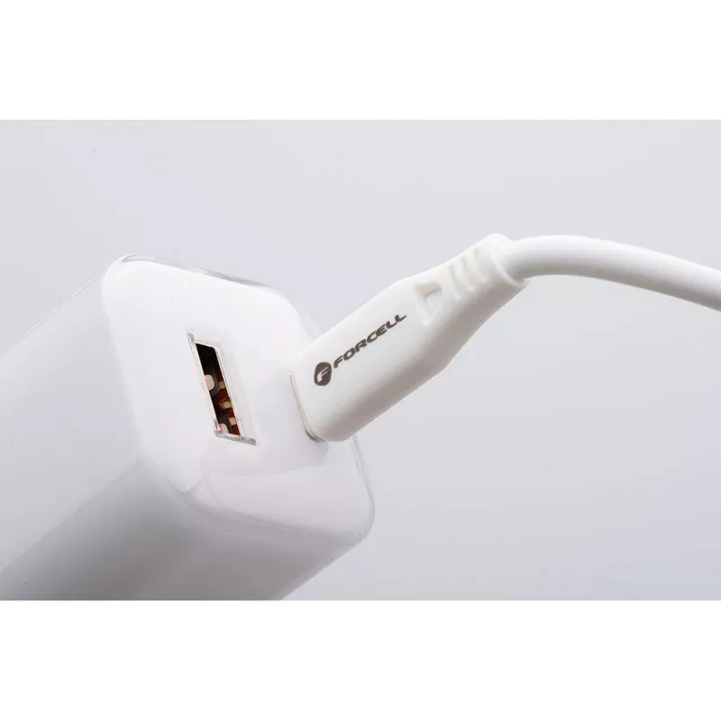Forcell VT-41 GaN III 33W Wandladegerät mit 1x USB-C PD 3.0 & 1x USB-A QC 4.0 (Weiß)