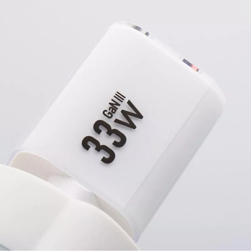 Forcell VT-41 GaN III 33W Wandladegerät mit 1x USB-C PD 3.0 & 1x USB-A QC 4.0 (Weiß)