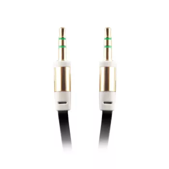 FOREVER Universal AUX-Kabel 3,5 mm Klinke auf Klinke, 1 m, Schwarz