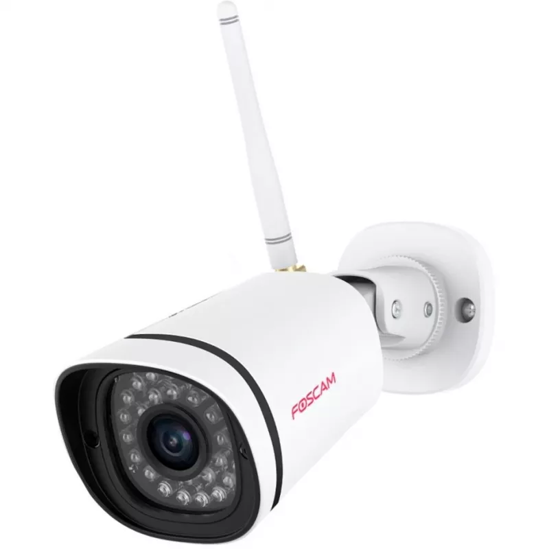 FOSCAM FN7108W-B4-1T 8-Kanal Drahtloses NVR-Sicherheitssystem mit 4x FI9910W 1080P Bullet-Kameras, 1TB HDD, Weiß