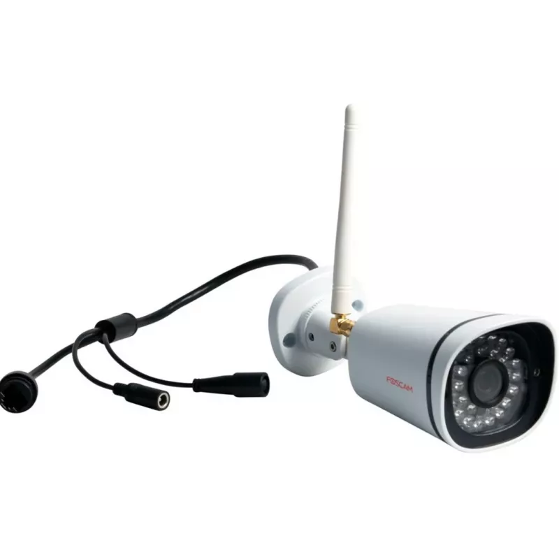 FOSCAM FN7108W-B4-1T 8-Kanal Drahtloses NVR-Sicherheitssystem mit 4x FI9910W 1080P Bullet-Kameras, 1TB HDD, Weiß