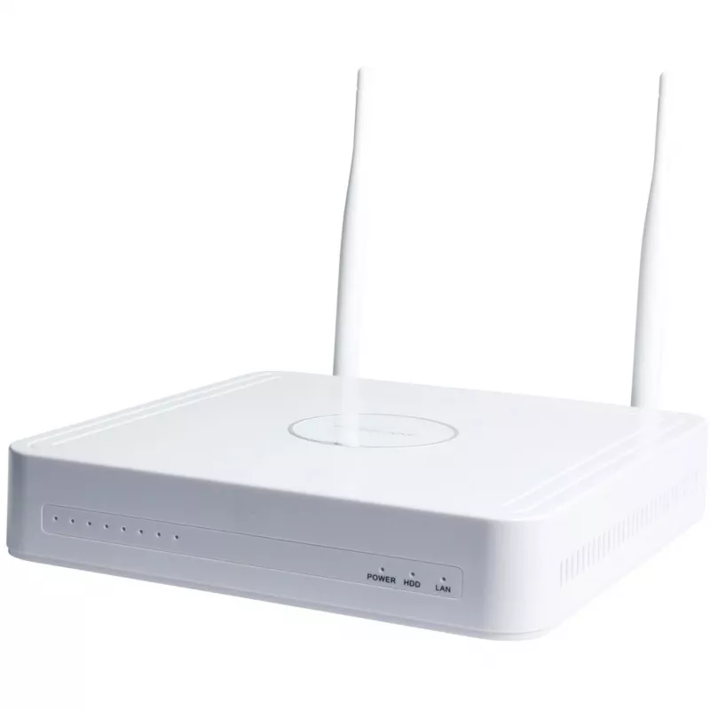 FOSCAM FN7108W-B4-1T 8-Kanal Drahtloses NVR-Sicherheitssystem mit 4x FI9910W 1080P Bullet-Kameras, 1TB HDD, Weiß