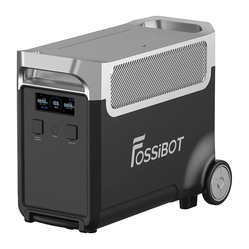 FOSSIBOT FB3840 3840Wh LiFePO4 Tragbare Powerstation 2200W Reine Sinuswelle AC-Ausgang, Solarbereit, Erweiterbarer Akku