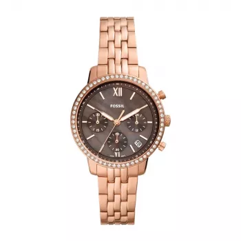 Fossil Carlie Mini Damen Quarzuhr ES5218 36mm Roségold-Ton Edelstahl