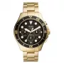 Fossil FS5727 Herren-Chronograph Quarzuhr 46mm schwarzes Zifferblatt schwarzes Leder