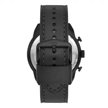 Fossil FS5874 Herrenuhr mit blauem Zifferblatt und braunem Lederarmband 42mm