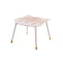 FOX174318 Weißer rechteckiger Couchtisch mit unterem Regal, lackierte MDF-Platte, modernes Wohnzimmer