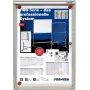 FRANKEN X-tra!Line abschließbares Innenbereich-Schwarzes Brett 1 x DIN A4, magnetische trocken abwischbare Oberfläche, silberner eloxierter Aluminiumrahmen (FSA1)