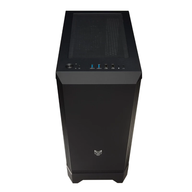 FSP CMT260 ATX Mid-Tower Gaming-Gehäuse - Tempered Glass, Schwarz