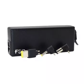 FSP NB 90W Universelles Laptop-Netzteil mit 8 austauschbaren Steckern - Schwarz