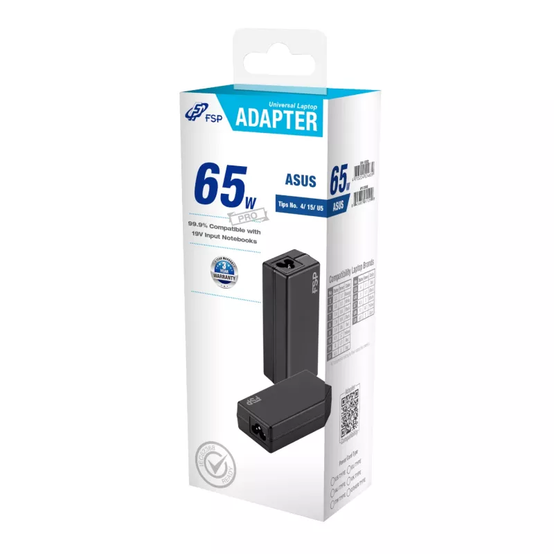 FSP PRO 65W Universal-Laptop-Adapter – Asus