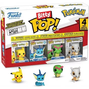 Funko Bitty Pop! Pokémon Serie 1 Mini-Figuren-Set (4er-Pack) mit Mystery Chase Figur FU81132