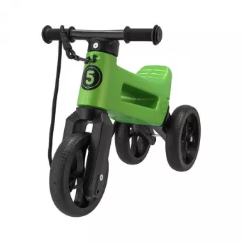 Funny Wheels Rider Super Sports Balance Bike, Grün, 2-in-1 umwandelbar, 10 Zoll EVA-Räder