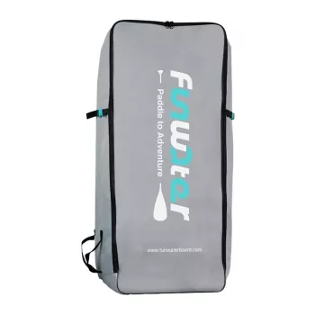 FunWater SUP-Rucksack (Grau) – 120L, Heavy-Duty Oxford-Gewebe, gepolsterte Träger