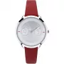 FURLA Giada Damen Quarz Analog Uhr R4251102507 31mm Silbernes Zifferblatt Schwarzes Lederarmband