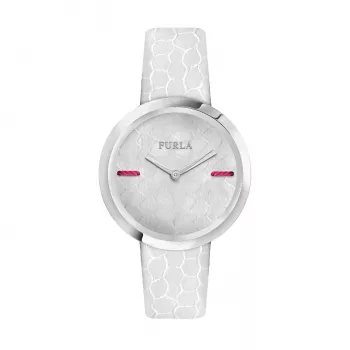 FURLA Giada Damen Quarz Analog Uhr R4251110504 34mm Blau Leder