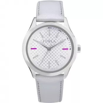 FURLA Giada Damen Quarzuhr 35mm Edelstahlgehäuse Pinkes Lederarmband R4251101504