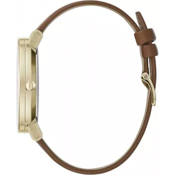 FURLA Giada Damen Quarzuhr WW00003002L2 38mm Silbernes Zifferblatt Blaues Lederarmband