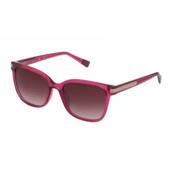 Furla SFU336 Sonnenbrille für Damen - Havanna Acetatrahmen mit braunen Verlaufsgläsern - 55/18/135 mm