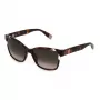 FURLA SFU470-5401AY Damen-Sonnenbrille - Schwarzer Acetatrahmen, grau verlaufende Gläser, 54 mm
