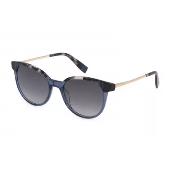 FURLA SFU602-53AGQX Damen Katzenaugen-Sonnenbrille Havana Braun Verlauf 53mm