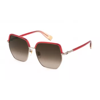 FURLA SFU623-57594Y Damen Cat-Eye-Sonnenbrille Havana/Braun Gradient 57mm