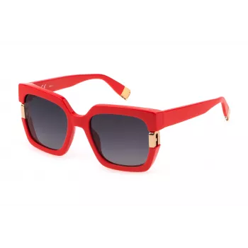 FURLA SFU624-5405GQ Damen-Sonnenbrille Havana Acetat Braun Polycarbonat 54/20/140 mm