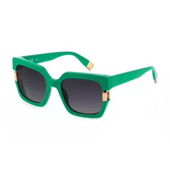 FURLA SFU624-54092X Damen Havana Acetat Geometrische Sonnenbrille 54mm