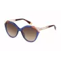 FURLA SFU683-5506NA Damen Butterfly-Cat-Eye-Sonnenbrille Havana Schildpatt Acetatrahmen Braune Verlaufsgläser 55mm