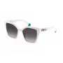 FURLA SFU686-5403GF Damen Rechteck-Sonnenbrille, Havanna Braun Acetatrahmen, Verlauf Braun Gläser, 54/18/140 mm