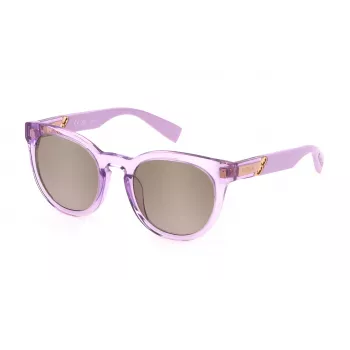FURLA SFU687-516PFG Damen-Sonnenbrille Havanna Acetatrahmen Braune Verlaufsgläser 51mm