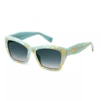 FURLA SFU778-5509E6 Damen-Sonnenbrille - Brauner Acetatrahmen mit braunen Gradientengläsern - 55/18/140 mm